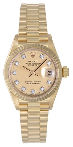 Rolex Ladies President Watch 6917 Genuine Rolex Champagne Dial