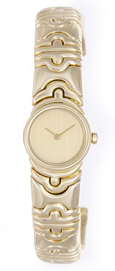 Bvlgari Parentesi Ladies 18k Yellow Gold Cuff Watch BJ 01