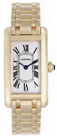 Cartier Tank Americaine 18k Yellow Gold Watch W26015K2 