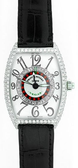 Franck Muller Diamond Roulette Vegas White Guilloche Dial 