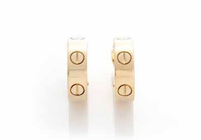 Cartier LOVE 18k Yellow Gold Hoop Earrings