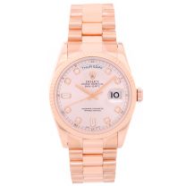 Rolex President Day-Date Men's Rose Gold Watch 118235 Diamond Dial