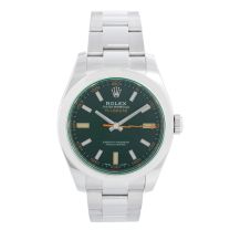 Rolex Green Milgauss Green Crystal Anniversary Men's Watch 116400V (or 116400 V)