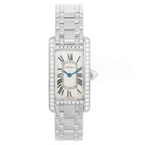 Cartier Tank Americaine (or American) Ladies WG Diamond Watch  2489