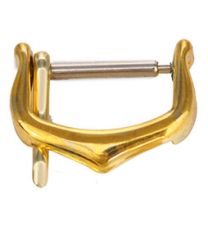 DeMesy Style: 92967 Yellow Gold Plated 14mm Tang Buckle for Watch Band