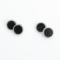 Sterling Silver Black Cufflinks