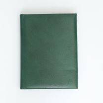 ROLEX GREEN LEATHER NOTEPAD WITH TWO TONE ROLEX PEN
