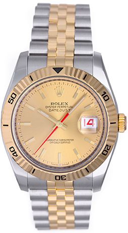 Rolex 2-Tone Turnograph Men's Watch 116263 White Dial