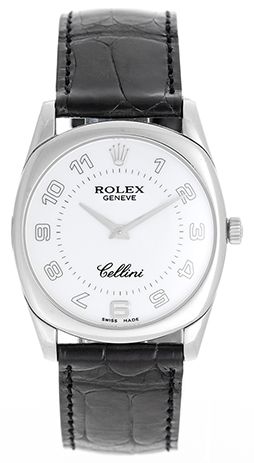 Rolex Cellini Danaos 18k White Gold Watch White Dial 4233/9 