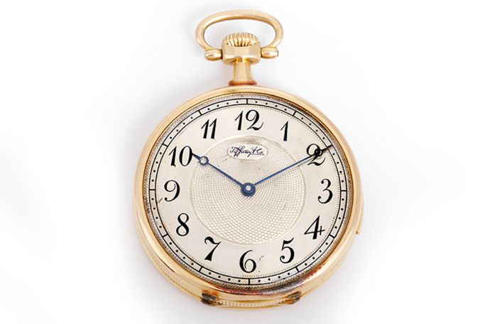 Vintage Tiffany & Co. Vintage Gold Open Face Pocket Watch