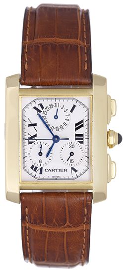 Cartier Tank Francaise Chronograph Men's Gold Watch W5000R2