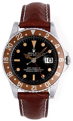 Vintage Rolex GMT-Master Men's Watch Brown Bezel 1675 