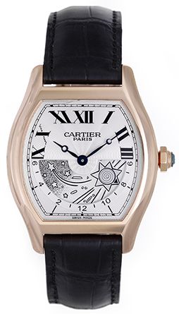 Cartier Tortue GMT Day-Night XL Men's 18k Rose Gold Watch W1553551