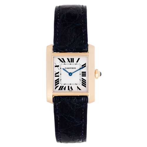 Cartier Tank Francaise Midsize 18k Yellow Gold Strap Band Watch W50003N2 1821