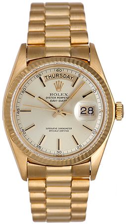 Rolex President Day-Date Men's Watch 1803 Fluted Bezel 