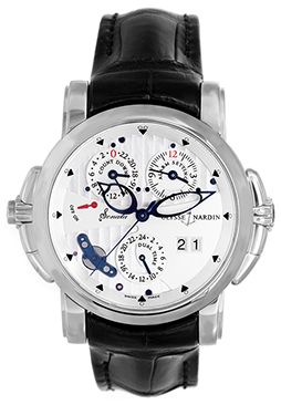 Ulysse Nardin Sonata Dual Time 18k White Gold Men's Watch 660-88