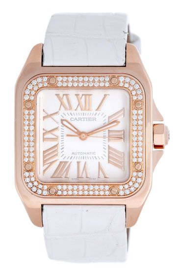 Cartier Santos 100 Diamond 33mm Unisex Watch WM50450M