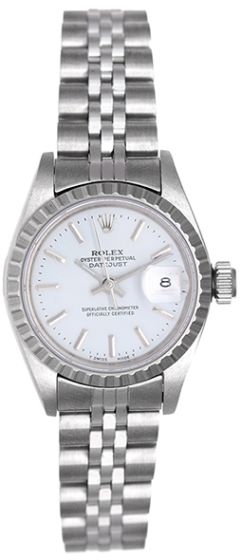 Rolex Ladies Oyster Perpetual Date Watch 69240 White Dial