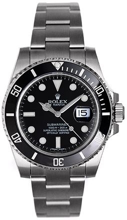 Rolex Submariner Stainless Steel Watch 116610 Black Dial 