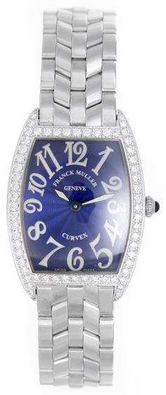 Franck Muller Cintree Curvex Diamond 18k White Gold Watch 1752QZDP
