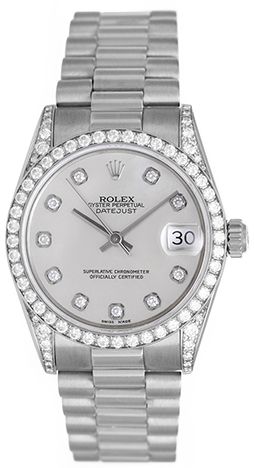 Rolex Datejust 18k Diamond Midsize President Watch 68159