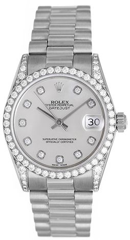 Rolex datejust hotsell white gold diamond