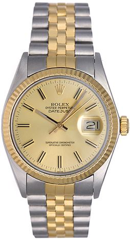 Rolex Datejust 2-Tone Steel & Gold Men's Watch 16013