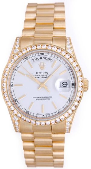 Rolex President Day-Date  18k with Factory Diamonds 118338