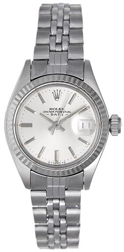 Ladies Rolex Date Watch Stainless Steel 6917 Silver Dial