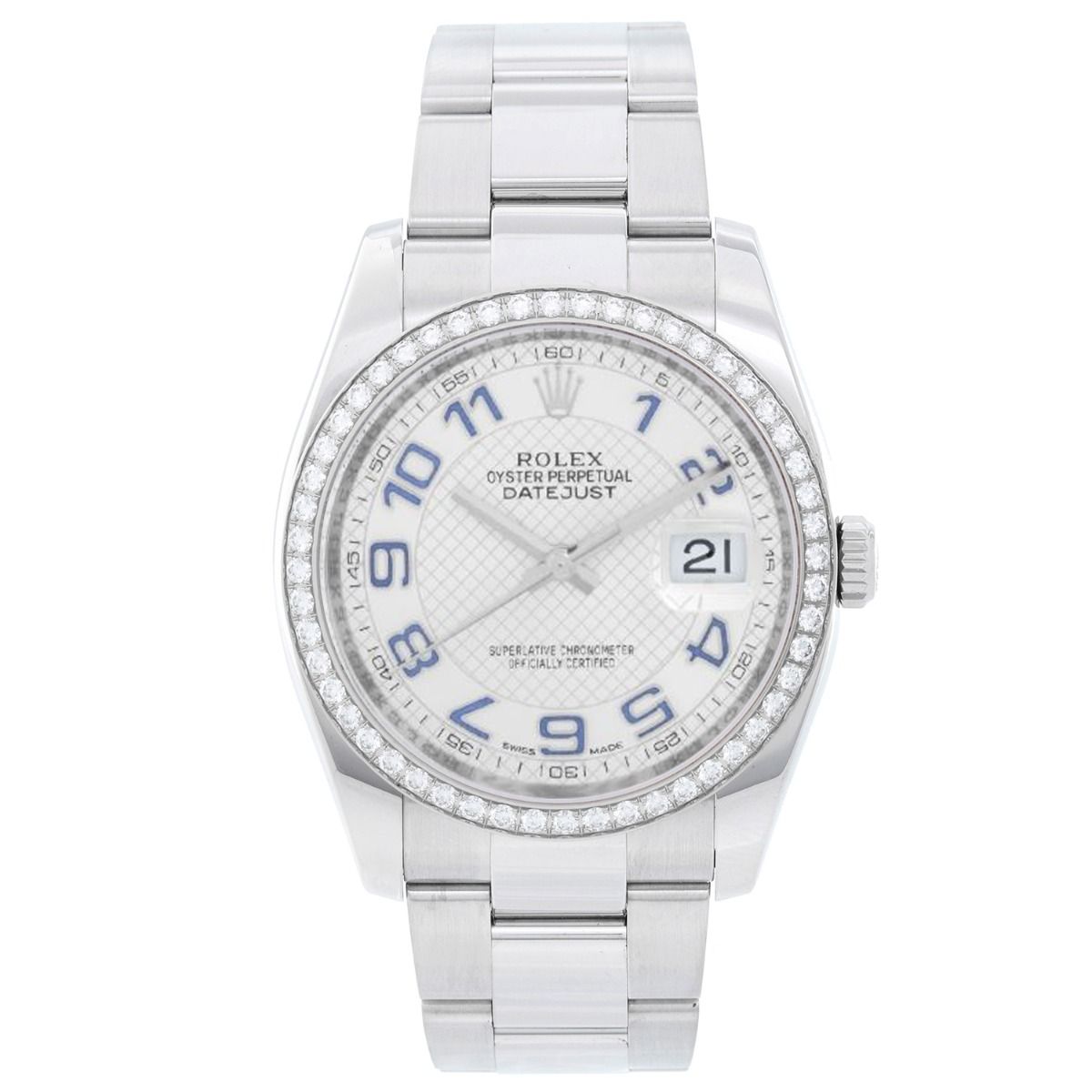 Mens rolex best sale diamond bezel