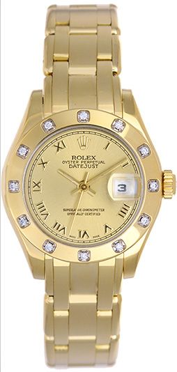 Rolex Lady-Datejust Pearlmaster Masterpiece Yellow Gold 29mm