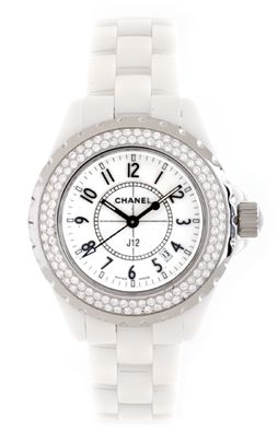 H5237 Chanel J 12 - White Small Size with Diamonds