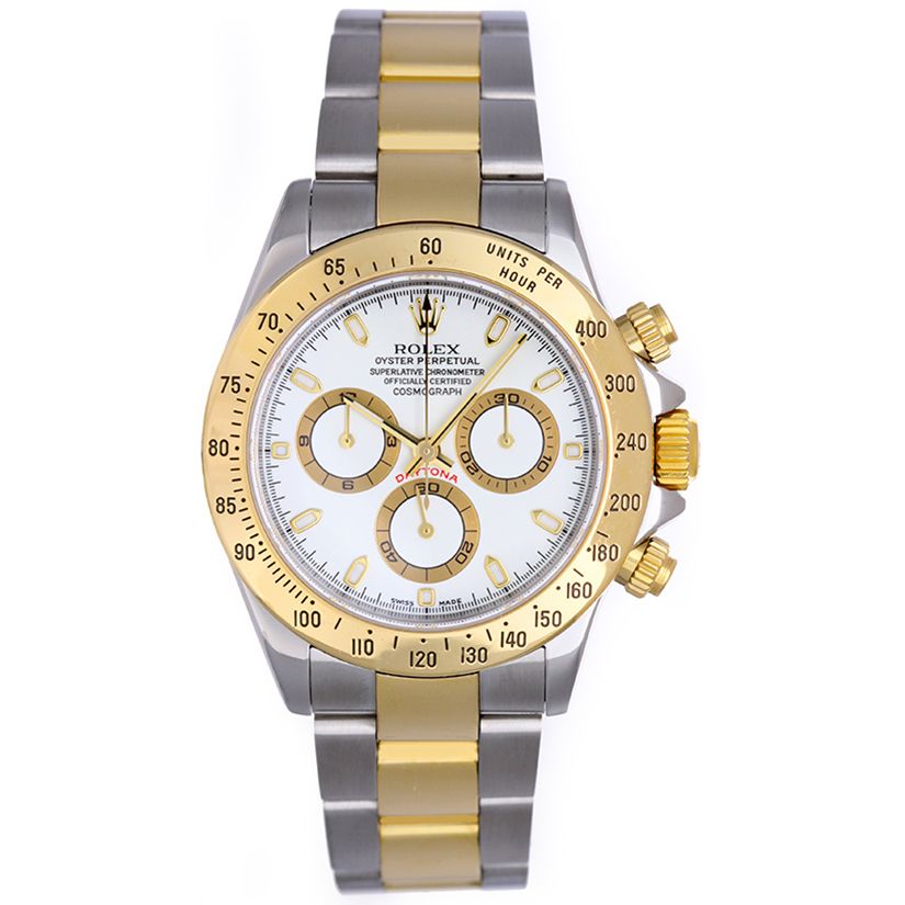 interferens usund pianist Rolex Cosmograph Daytona 2-Tone Men's Watch 116523 White Dial