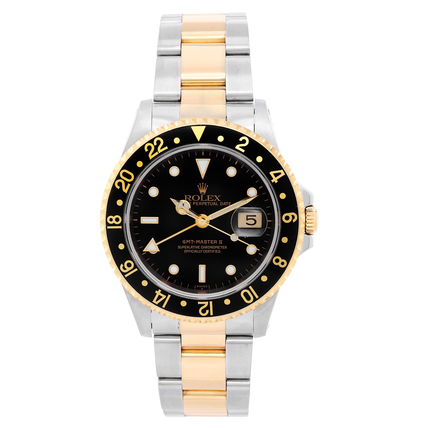 antage kuffert hvor som helst Rolex GMT - Master II Men's 2-Tone Watch 16713
