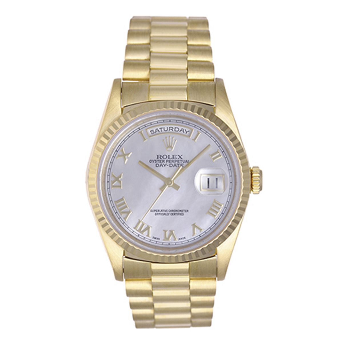 jomfru skrædder Initiativ Men's Rolex President Day-Date Watch Mother of Pearl Dial 18238