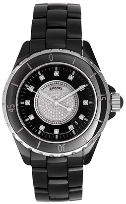 Chanel j12 black 2025 diamond
