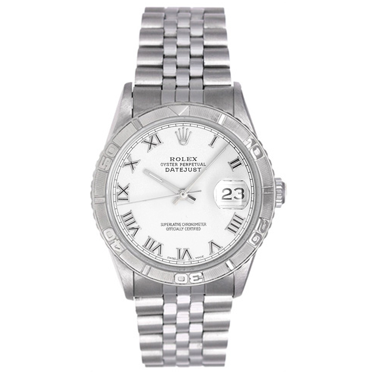 Rolex Turnograph Men s Steel Watch with Thunderbird Bezel 16264