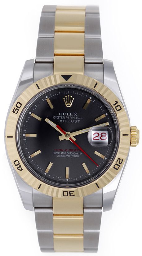 Turnograph Men's Steel & Gold Watch Slate Dial 116263