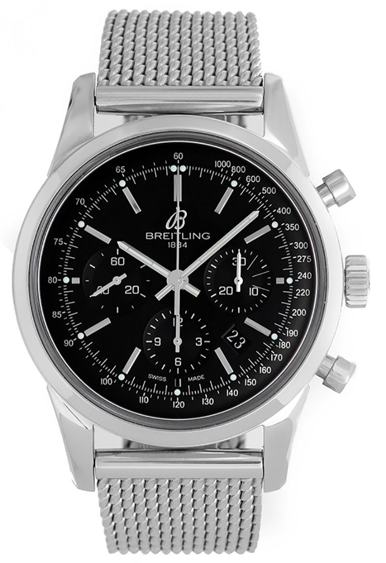 Breitling Transocean Chronograph Black Dial NIB