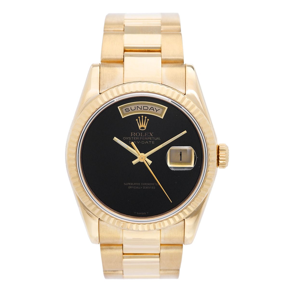 Rolex President Day-Date Men's Watch 118238 Onyx dial