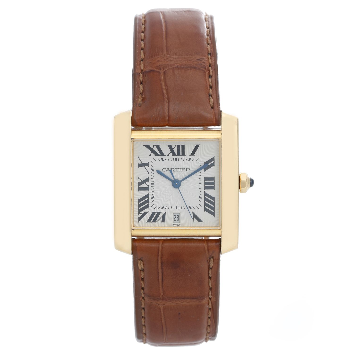 Cartier Tank Francaise 18k Yellow Gold Men's Automatic Watch W5000156