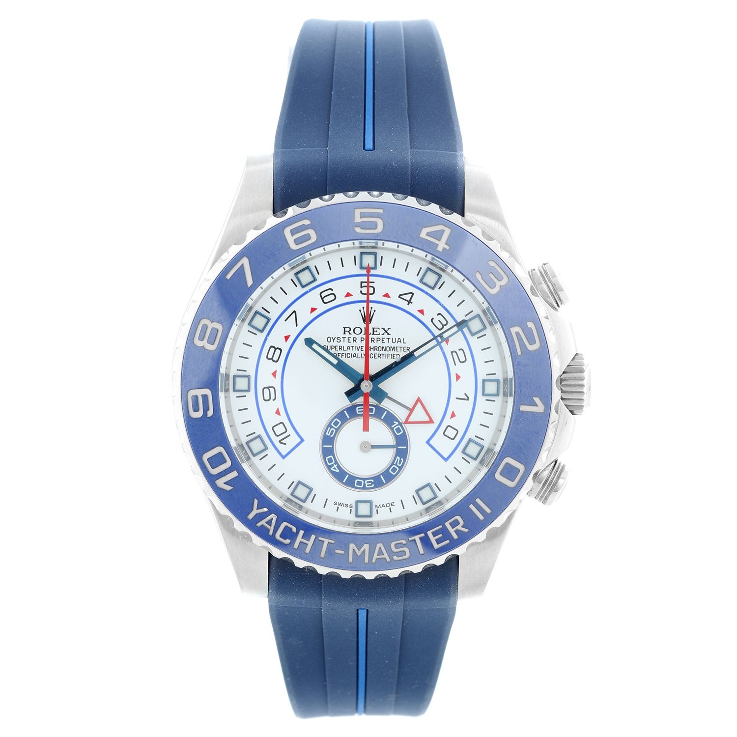 Replica Rolex Yachtmaster Stainless Steel Flexible Bezel Blue Dial