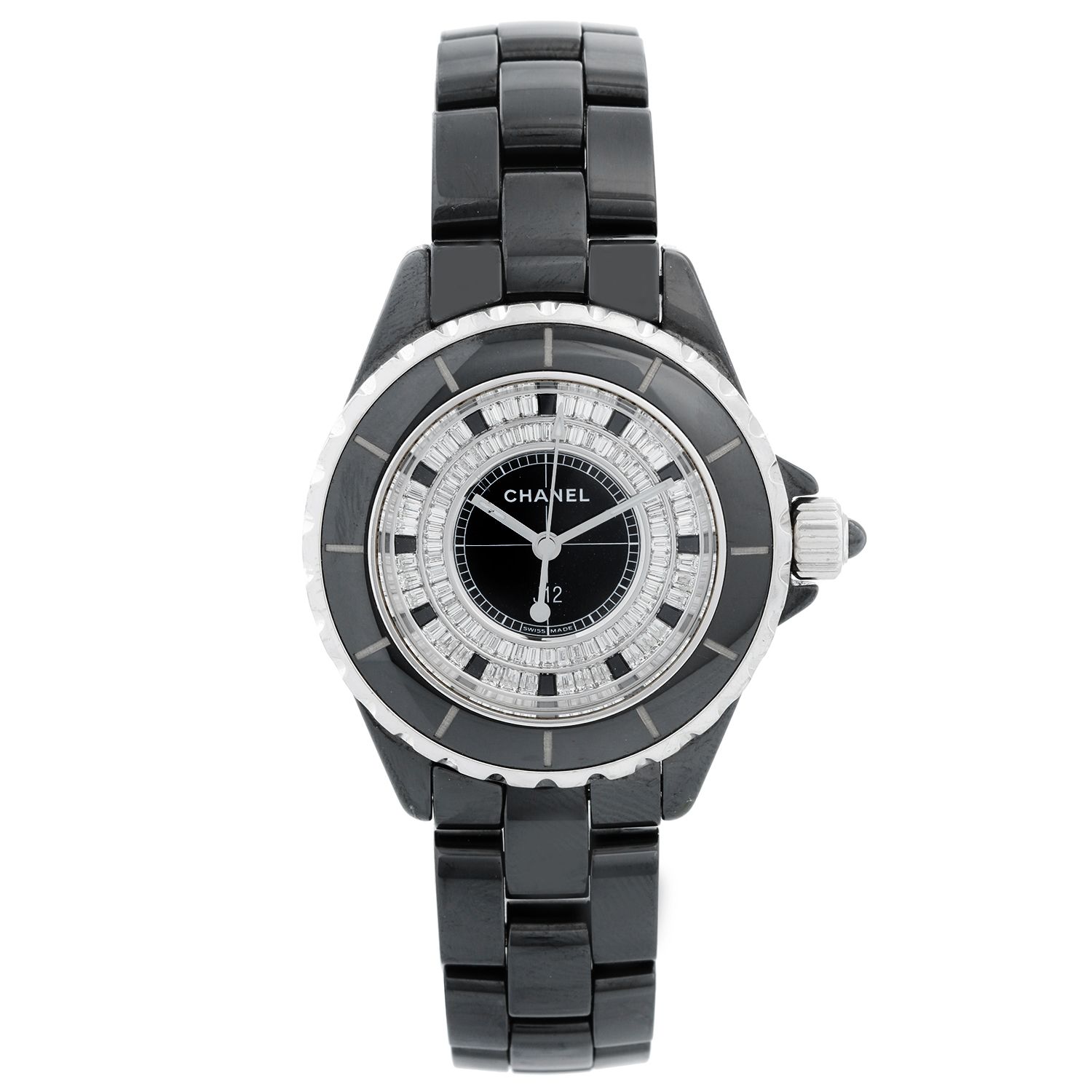 Chanel J12 Black Ceramic Diamond 38mm Watch
