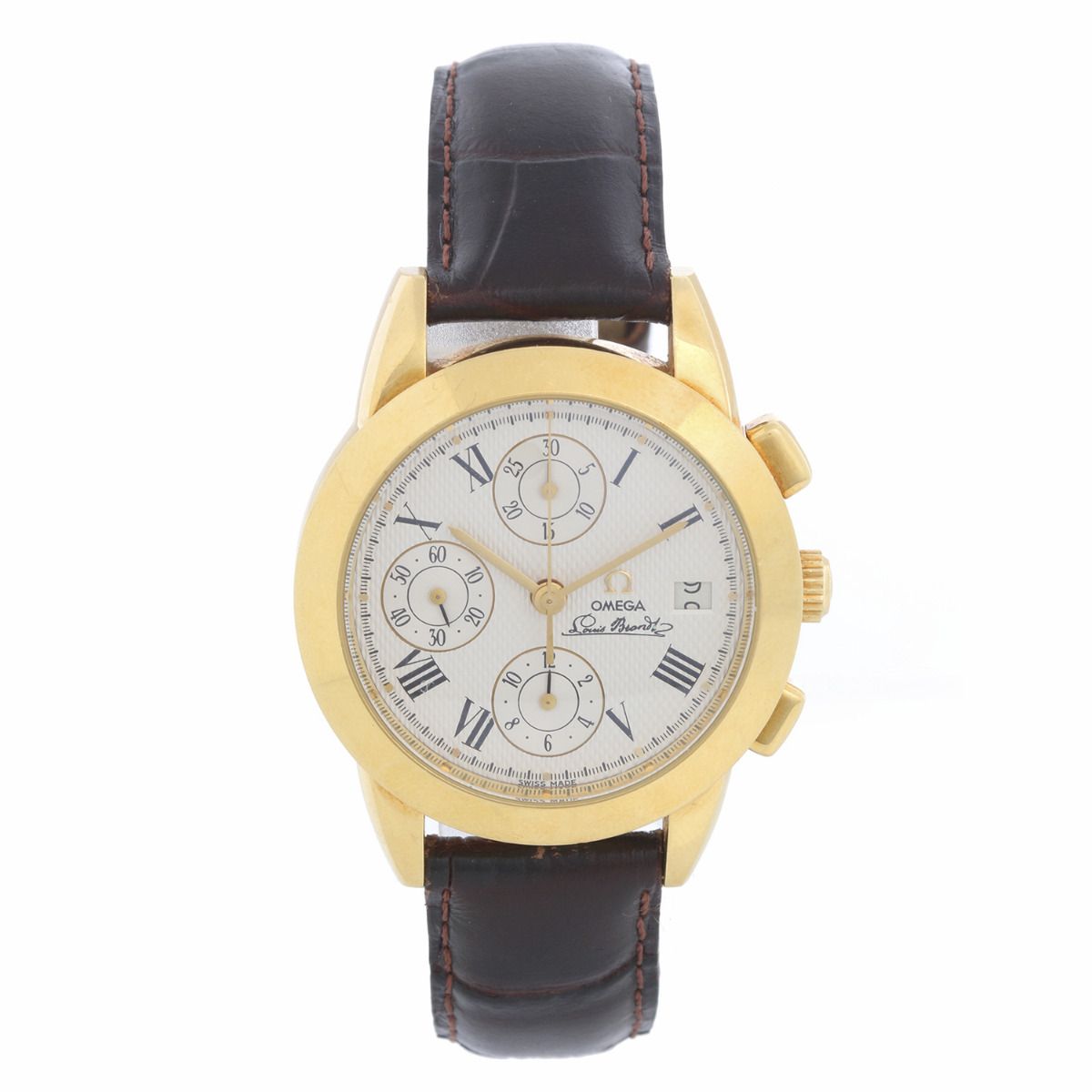 Omega Louis Brandt II Chronograph 18K Yellow Gold Watch