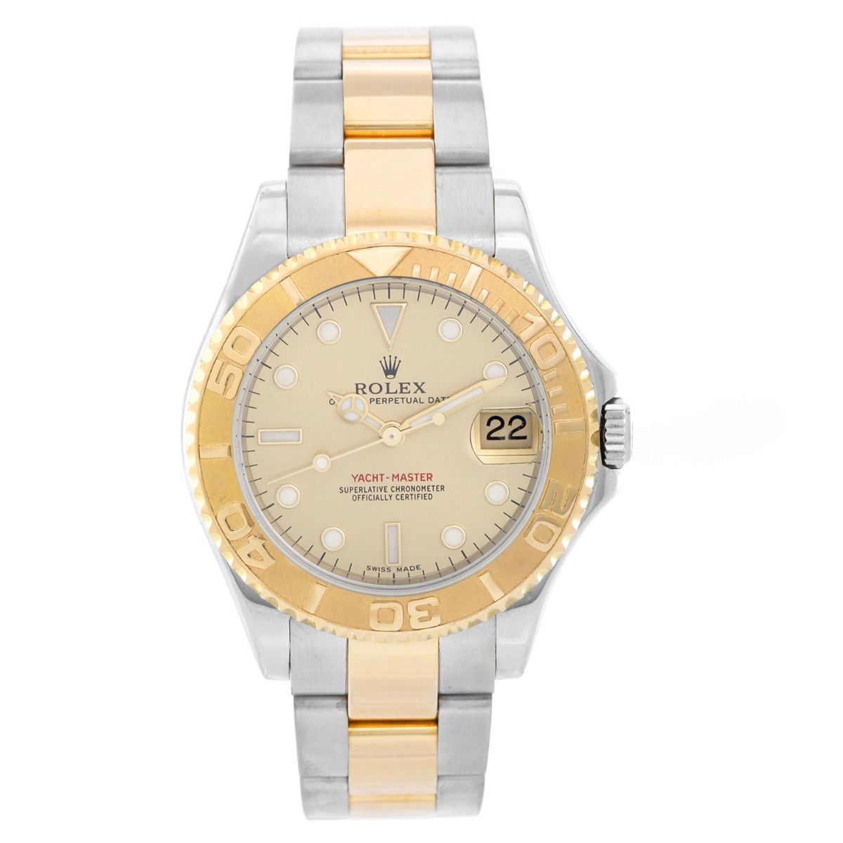 Rolex Yacht-Master 168623 Ladies Midsize 35mm 18k Yellow Gold