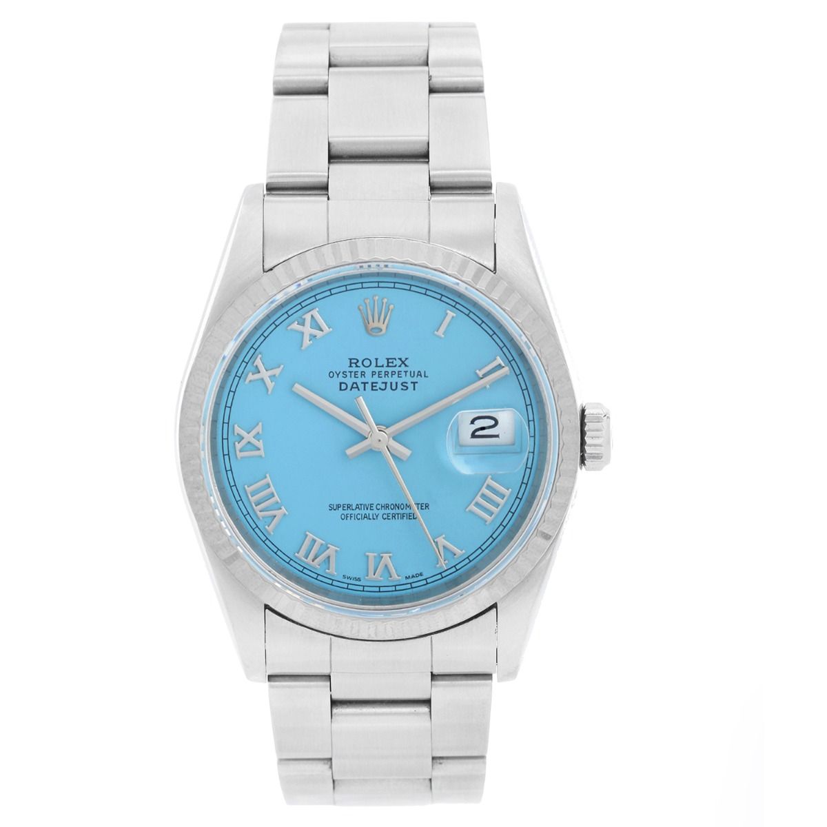 Rolex oyster perpetual deals datejust white gold bezel