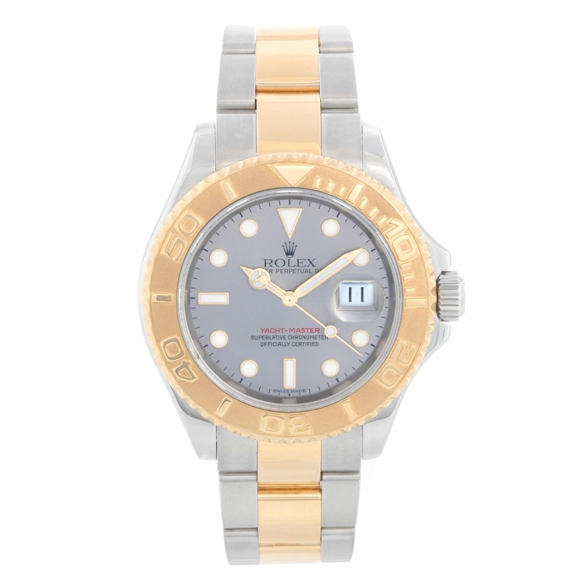 Rolex Yacht - Master Steel & Gold Men's 2-Tone Watch Gray Dial 16623
