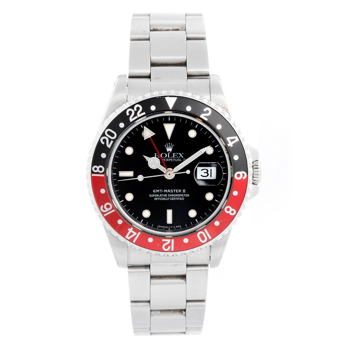 Rolex GMT-Master Stainless Men's Watch 16710 Red/Black Bezel