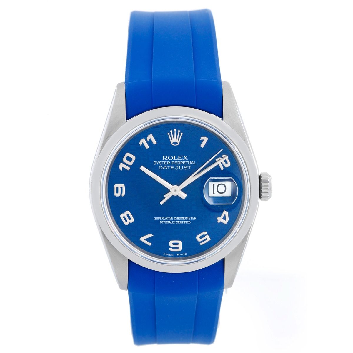 Fejlfri ligevægt Om Rolex Datejust Men's Stainless Steel Blue Watch 16220
