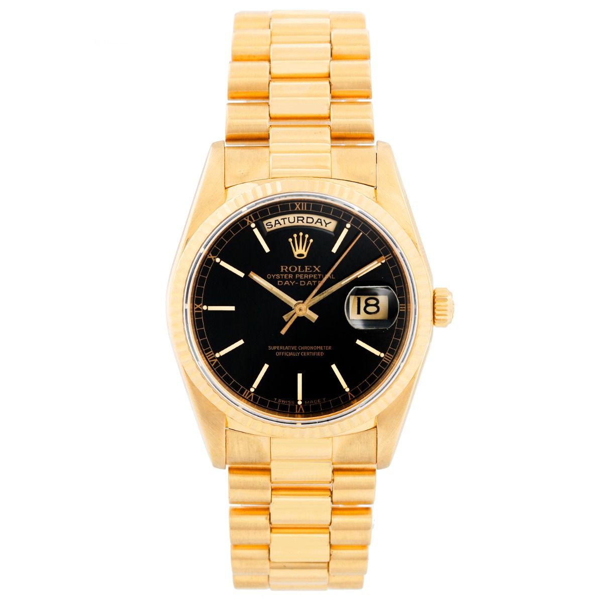 twinkle medaljevinder global Men's Rolex President - Day-Date Watch with Black Dial 18238